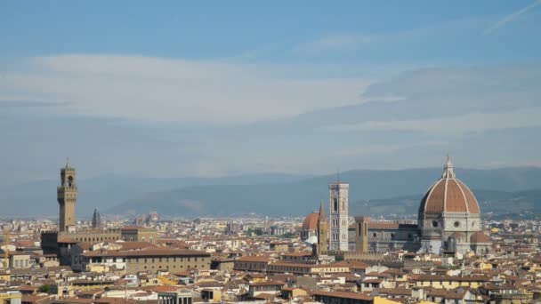 Vista panorámica aérea de Florencia al atardecer, Italia — Vídeo de stock