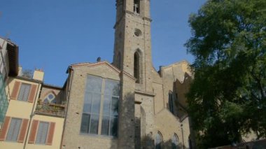 Florence, İtalya - 2017 yaklaşık: Basilica di Santa Croce, dünyanın en büyük Fransisken Kilisesi.