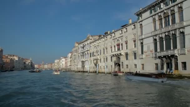 Paseo en barco Canal Grande de Venecia — Vídeo de stock