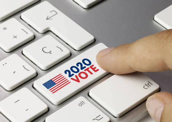 VOTO EEUU 2020 - Iscrizione sulla tastiera bianca . — Foto Stock