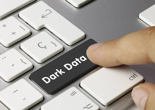 Dark Data - Beschriftung auf schwarzer Tastatur. — Stockfoto