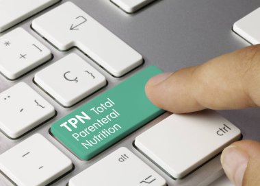 Tpn Toplam Parenteral Beslenme - Yeşil Klavyede Yazı 