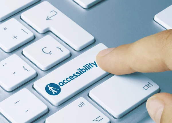 Слепой Доступность Blue Key Клавиатуры Metac Нажатие Пальца — стоковое фото