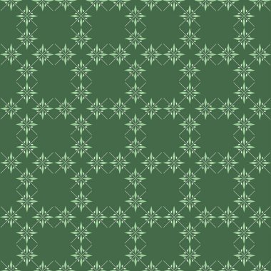 yeşil geometrik kar tanecikleri pürüzsüz desen