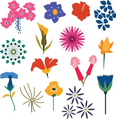 15 dekoratif vektör çiçek 2