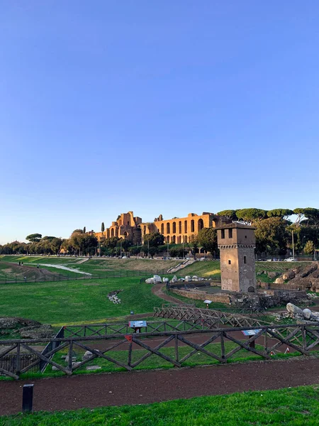 Włochy Rzym Stadion Starożytne Miasto — Zdjęcie stockowe
