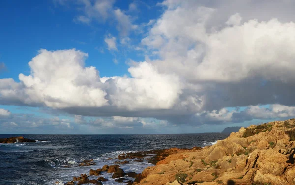 Meer Und Berglandschaft Griechenland Beton Chania — Stockfoto