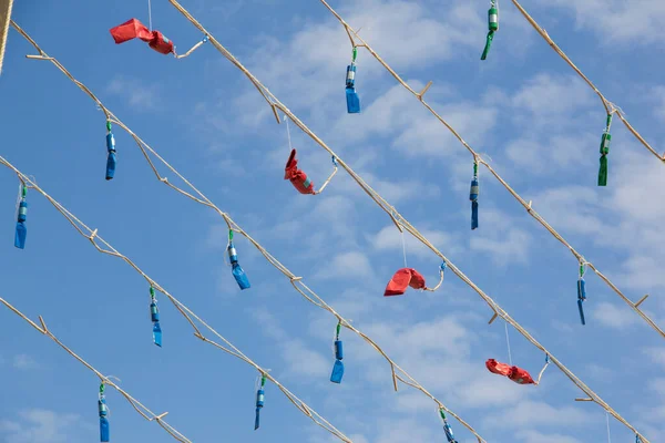 Vuurwerk bij Mascleta. Fallas van Valencia. — Stockfoto