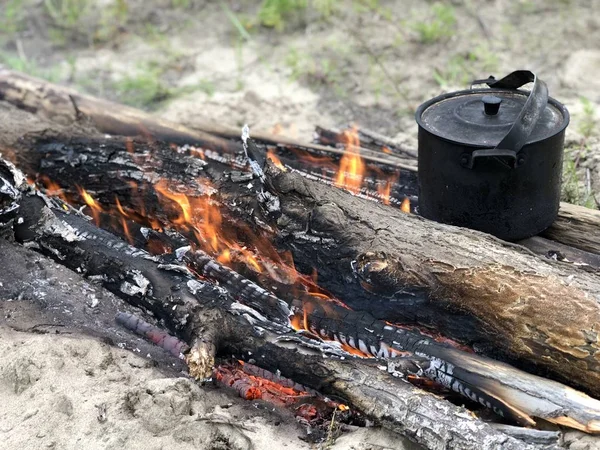 Tea Stake Saucepan — Stock Photo, Image