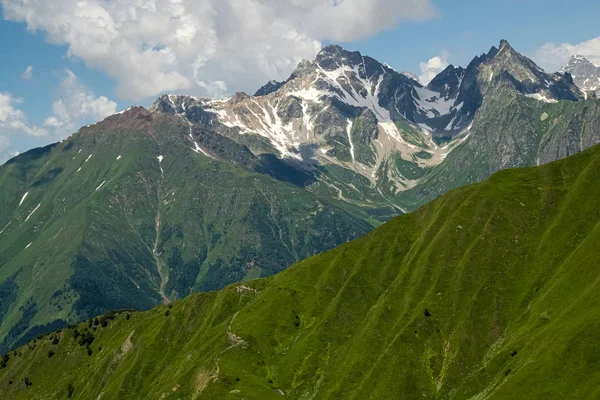 Вид Перевалу Гулі Під Час Походу Мазері Местіа Джорджія — стокове фото