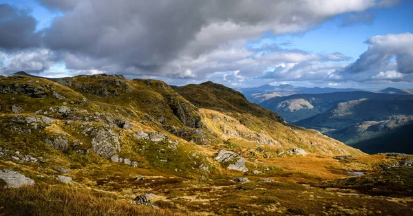 Rocky Terrain Features Beinn Chroin Little Mountain Scottish Highlands South — 스톡 사진