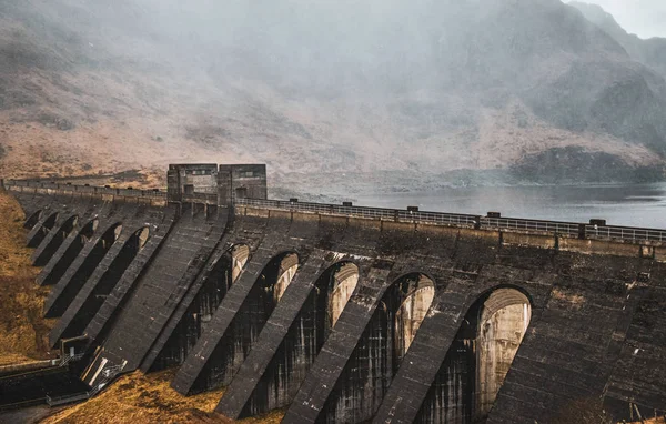 Шотландская Гидро Плотина Водохранилище Лохан Лайридж Шотландском Нагорье — стоковое фото