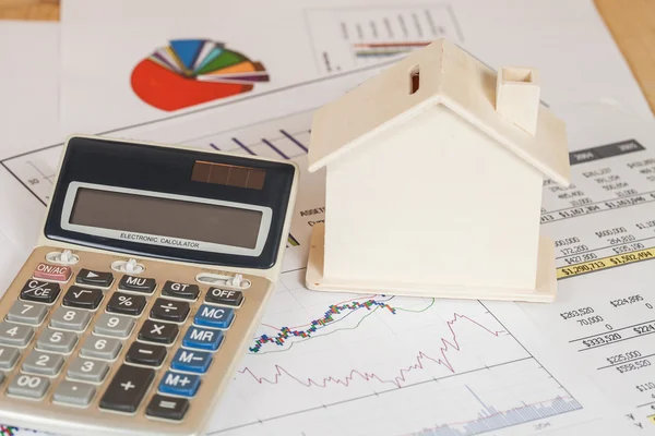 Para ve grafik ile minyatür ev 