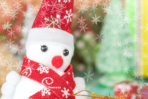 Decoração de Natal com floco de neve falso — Fotografia de Stock