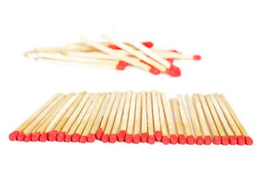 Matchsticks izole arka plan üzerinde