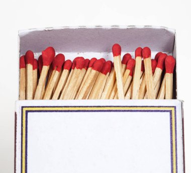 Matchsticks ve izole arka plan kutusu