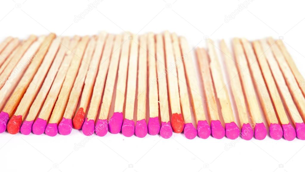 Matchsticks  on isolated background