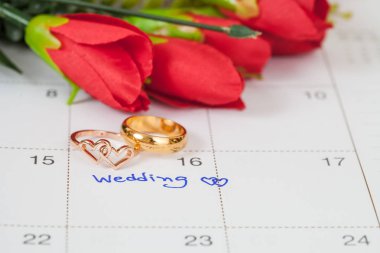 Düğün Not takvimdeki bir hatırlatma düğün için ayarlar 