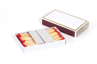 Kibrit kutusu arka plan üzerinde izole