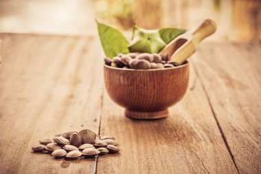 kurutulmuş kapsül Sacha InChI fıstıkla ahşap meyvesi tohumu 