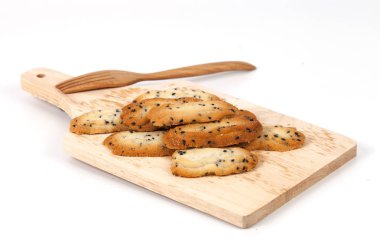 Siyah susam ile küçük tatlı kurabiye ev yapımı, 