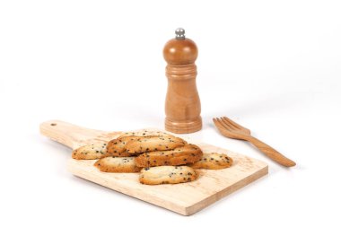 Siyah susam ile küçük tatlı kurabiye ev yapımı, 