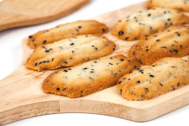 Siyah susam ile küçük tatlı kurabiye ev yapımı, 