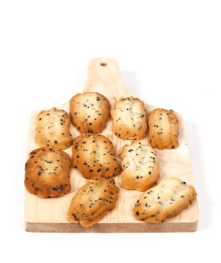 Siyah susam ile küçük tatlı kurabiye ev yapımı, 