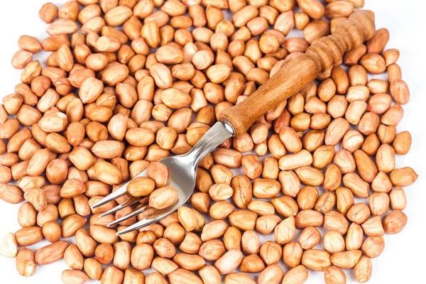 zemin ceviz veya fıstık çatal ile