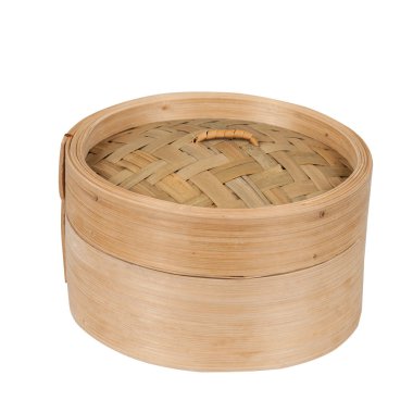 Bambu kutusu veya sepet kullanım Buhar dim sum gıda için.