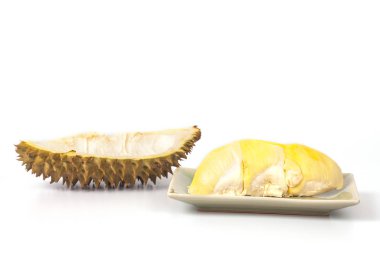 tazelik durian meyve beyaz arka plan üzerinde