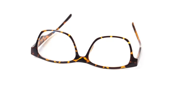 Isoleren van bruin brillen op witte achtergrond — Stockfoto