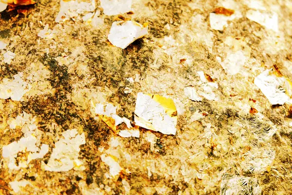 Gold Leaf Stone Ball Background — Stock Photo, Image