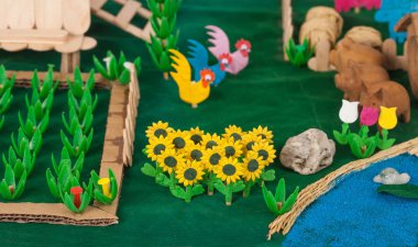 oyuncak çiftlik tasarım ülkeye kadar kapatın.