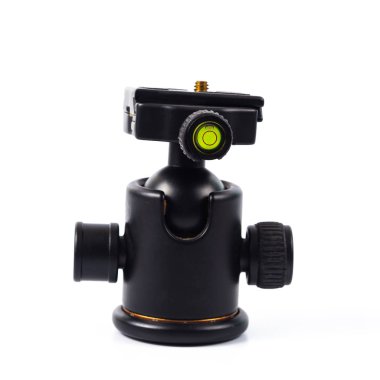 tripod beyaz arka plan üzerinde siyah kafa topu