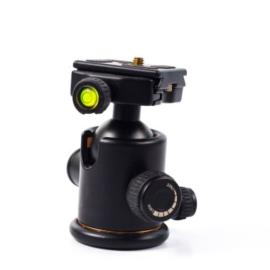 tripod beyaz arka plan üzerinde siyah kafa topu
