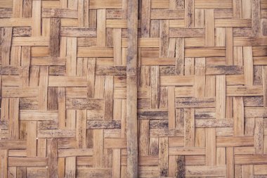 Bambu tarzı eski çit, kirli bambu yüzey arka plan .
