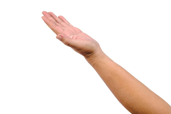 Close up hands to praying on white background. — Stock Photo, Image