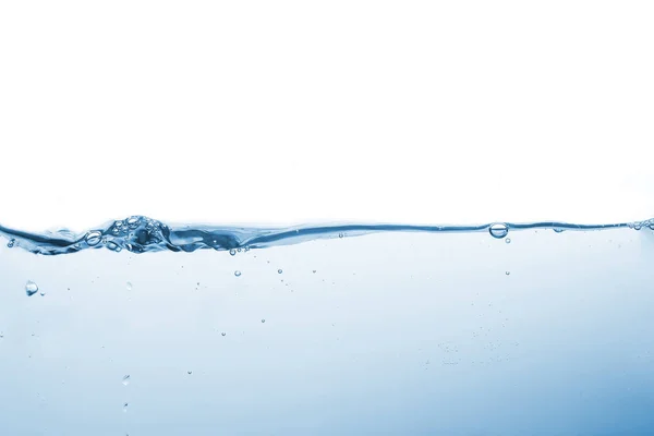 Eau éclaboussure ou vague d'eau avec des bulles d'air sur le fond — Photo