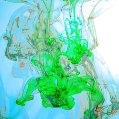 Sudaki renkli mürekkep. Soyut. Geçmişi. Duvar Kağıdı. 