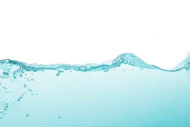 Arka planda hava kabarcıkları olan su veya su dalgası