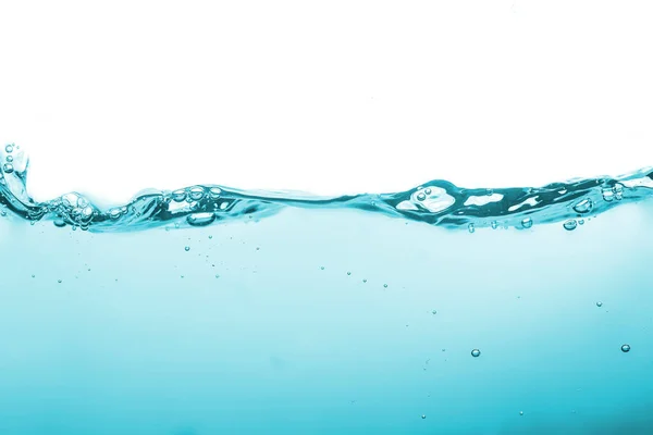 Salpicadura de agua u ola de agua con burbujas de aire en el fondo —  Fotos de Stock