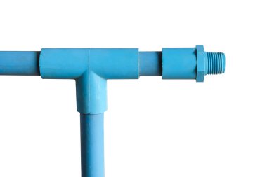 Ev yapımı PVC boru montajı ya da evde temiz su için eşleşme.