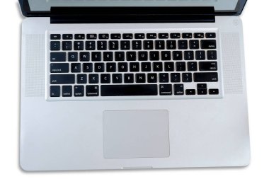 Arkaplanı izole ederken yeni dizüstü bilgisayar görüntüsü .