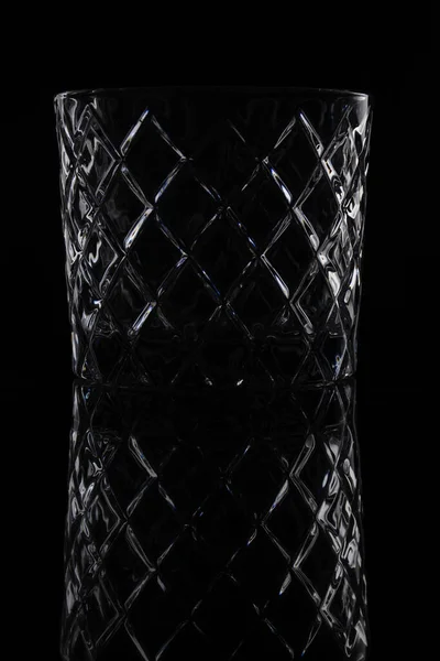 Glass Black Background — Stock Photo, Image