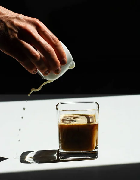 Copo Café Com Leite — Fotografia de Stock