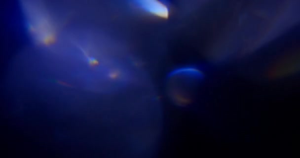 Fuites Lumière Bleue Sur Fond Noir Superposition Transition — Video