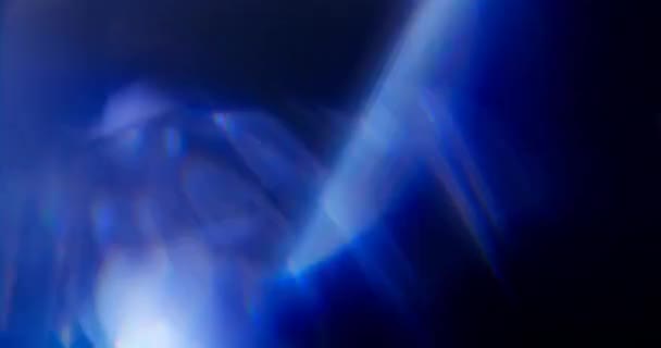 Blue Light Scurgeri Fundal Negru Suprapunere Tranziție — Videoclip de stoc