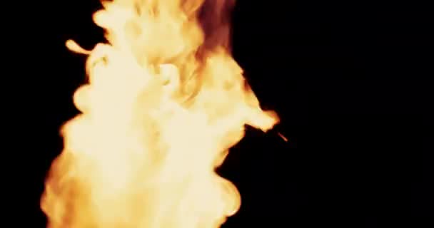 Fire Strike Set Černém Pozadí Překryv — Stock video