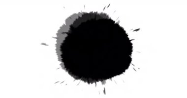 Beyaz kağıda mürekkep damlaları